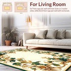 Ornate Floral Leaf Scrollwork Design Rug