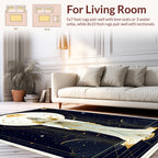 Celestial Oracle Geometric Gold Rug