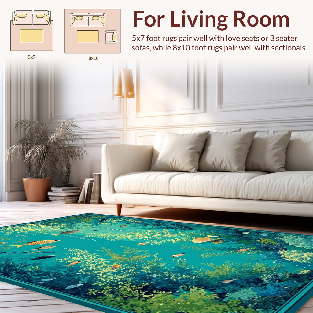 Aquatic Reef Foliage Delight Rug