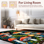 Whimsical Mushroom Forest Fantasy Rug