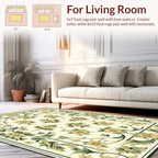 Elegant Floral Garden Scroll Pattern Rug
