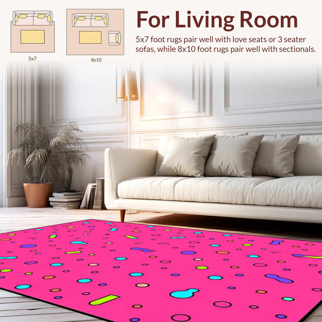 Whimsical Organic Shapes Design Rug
