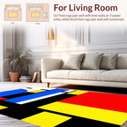 Primary Color Abstract Geometric Rug