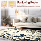 Floral Butterfly Vine Pattern Design Rug