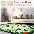 Nature's Garden Beetle Pattern Rug