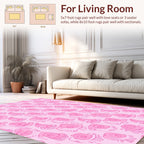 Pink Doodle Shell Pattern Rug
