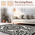 Intricate Floral Scrollwork Pattern Rug