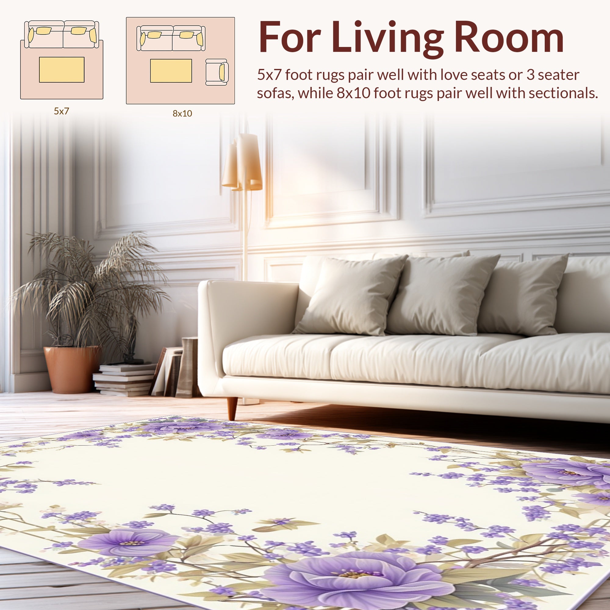Floral Vine Art Pattern Rug