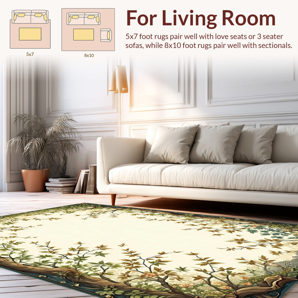 Enchanted Forest Tree Branches Design Rug