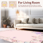 Whimsical Floral Outline Pattern Rug