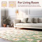 Delicate Daisy Butterfly Field Design Rug