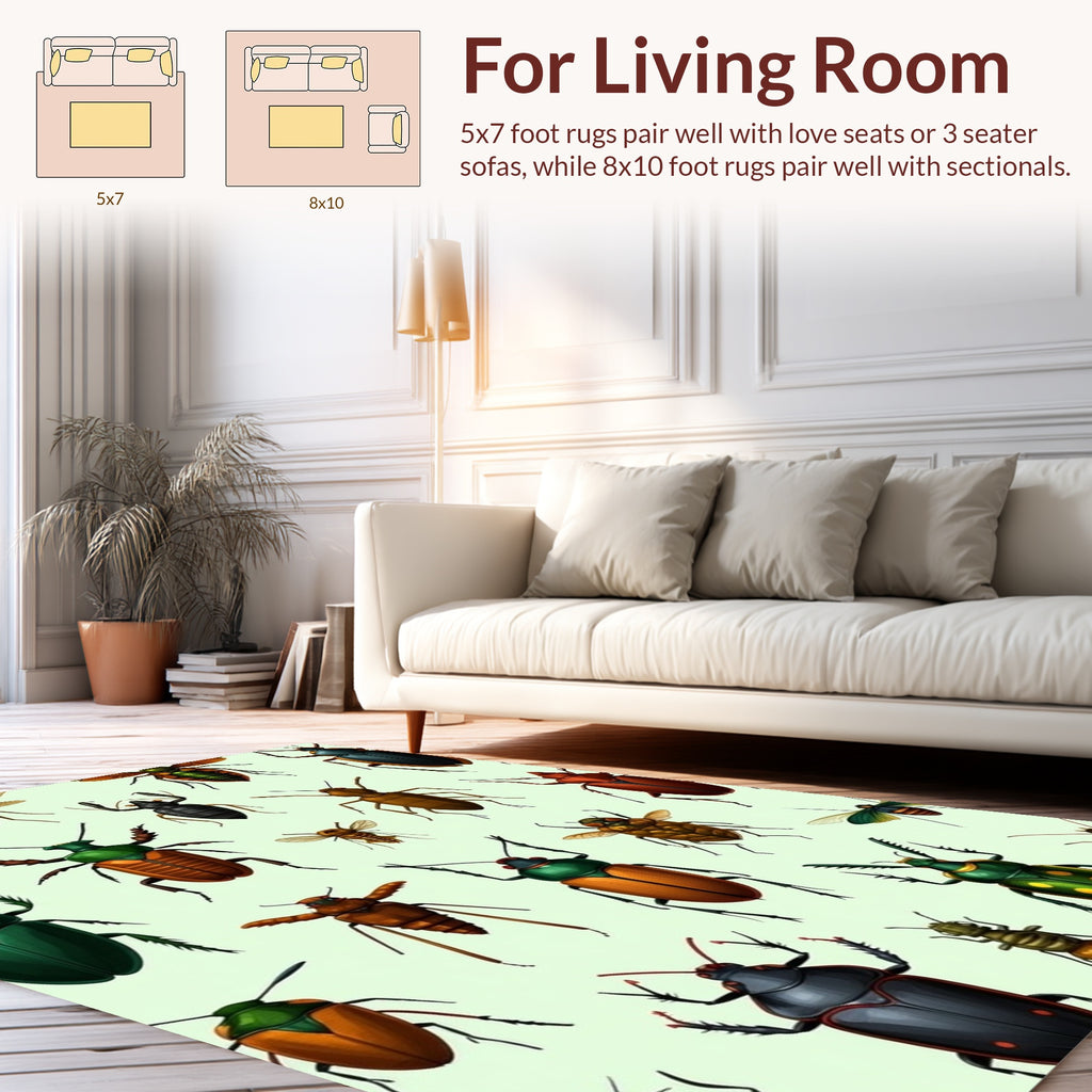 Nature Insects Pattern Design Rug