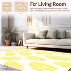 Golden Feather Pattern Design Rug
