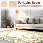 Vintage Floral Vine With Butterflies Design Rug
