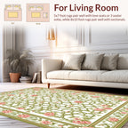 Vintage Lattice Floral Garden Rug