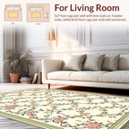 Vintage Rose Vine Floral Pattern Rug