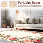 Vintage Rose Vine Garden Pattern Rug