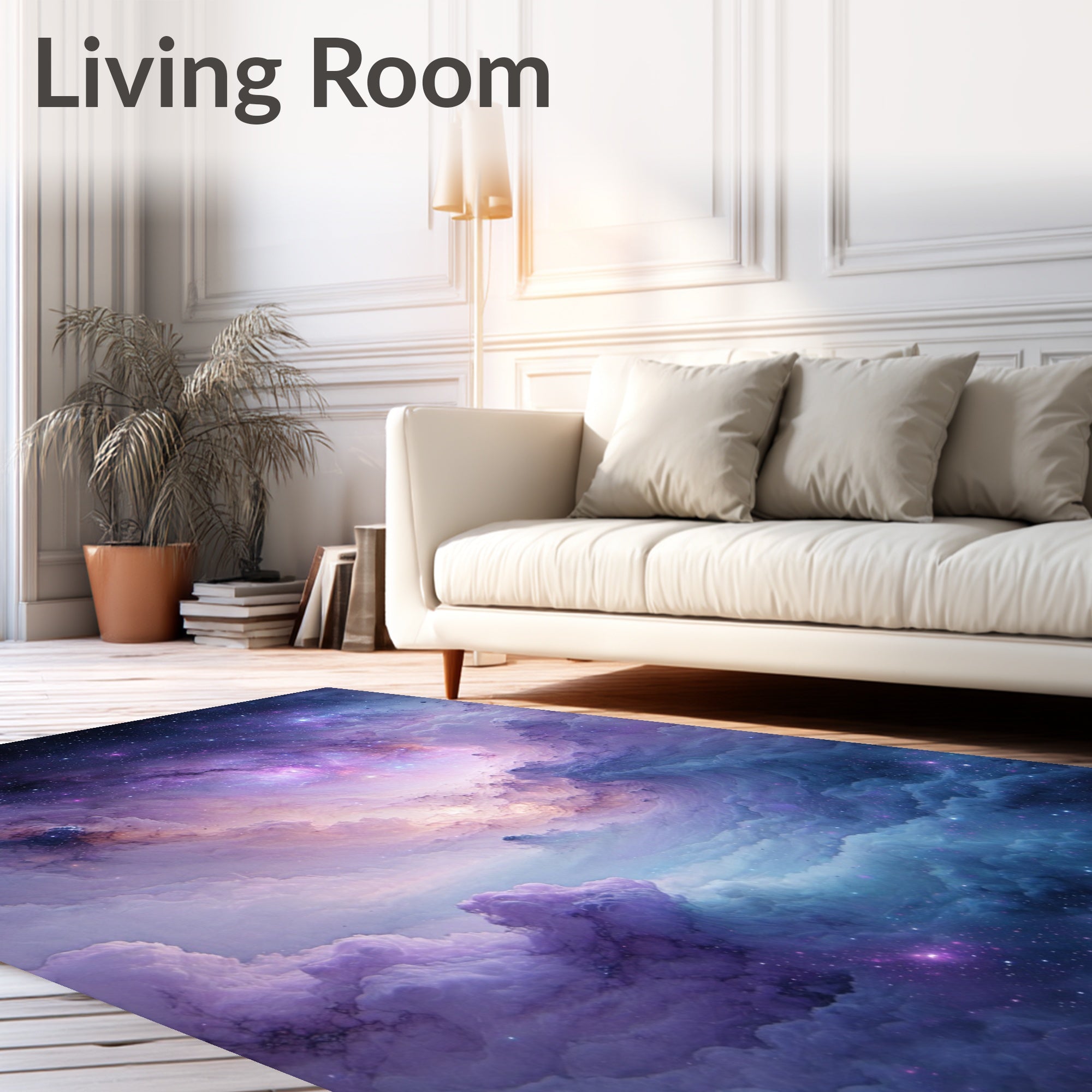 Cosmic Nebula Swirls Design Rug