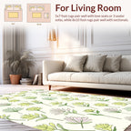 Delicate Floral Botanical Pattern Design Rug