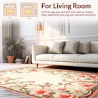 Elegant Floral Vine Scroll Design Rug