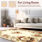 Ornate Floral Scrollwork Design Rug