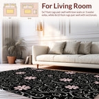 Elegant Floral Swirl Pattern Rug