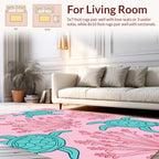 Ocean Turtle Coral Design Rug