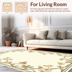 Delicate Floral Vine Border Design Rug