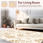 Vintage Floral Vine Scroll Pattern Rug