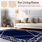 Geometric Lattice Diamond Stripes Rug