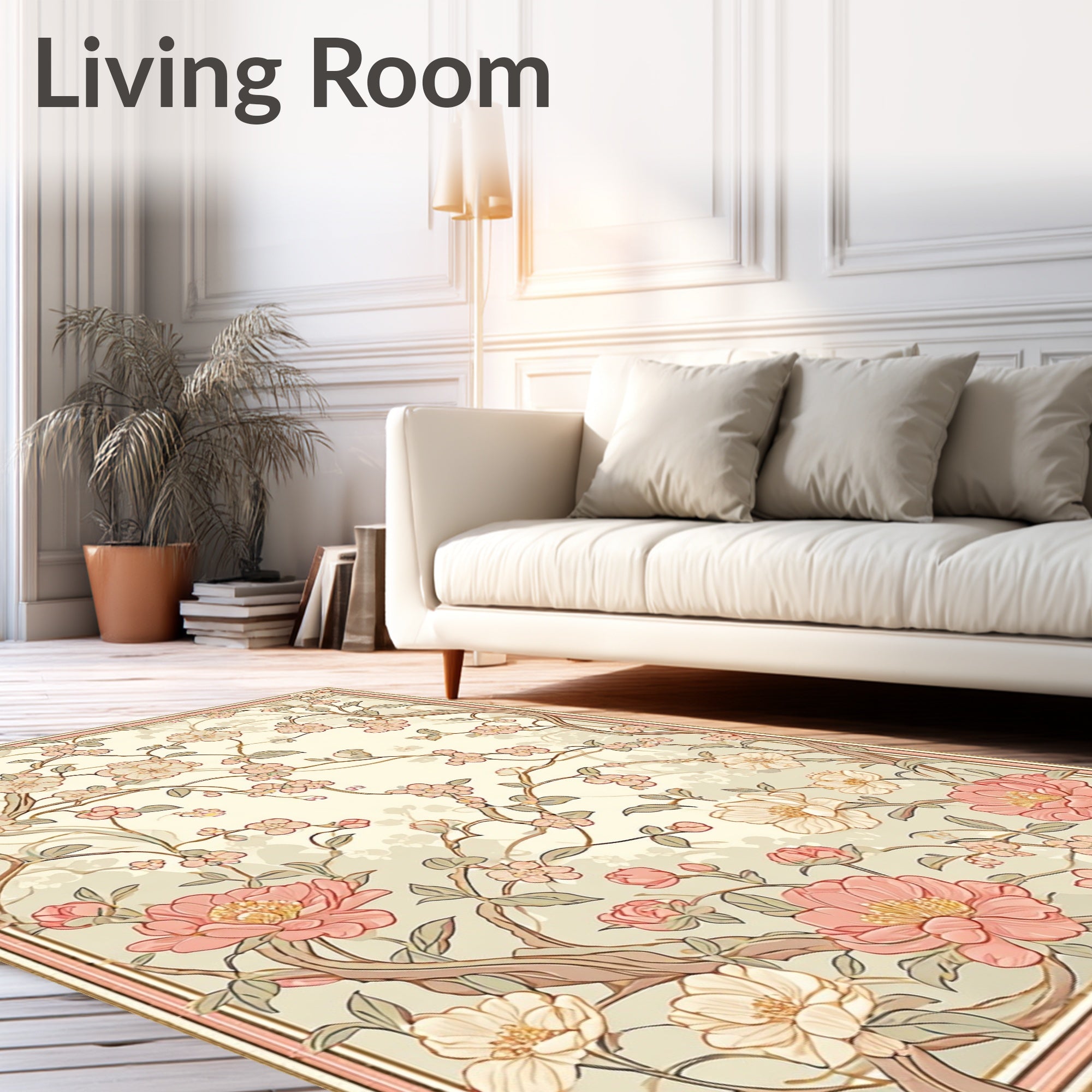 Floral Branch Blossom Design Rug