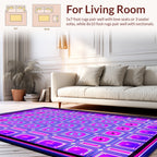 Synthwave Geometric Eyes Pattern Rug