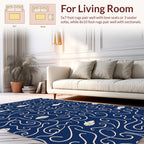 Whimsical Fish Swirling Currents Pattern Rug
