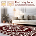 Classic Floral Sunburst Mandala Design Rug