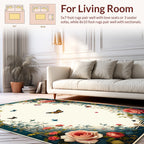 Floral Butterflies Garden Romance Rug