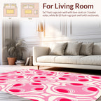 Pink Organic Dot Pattern Rug
