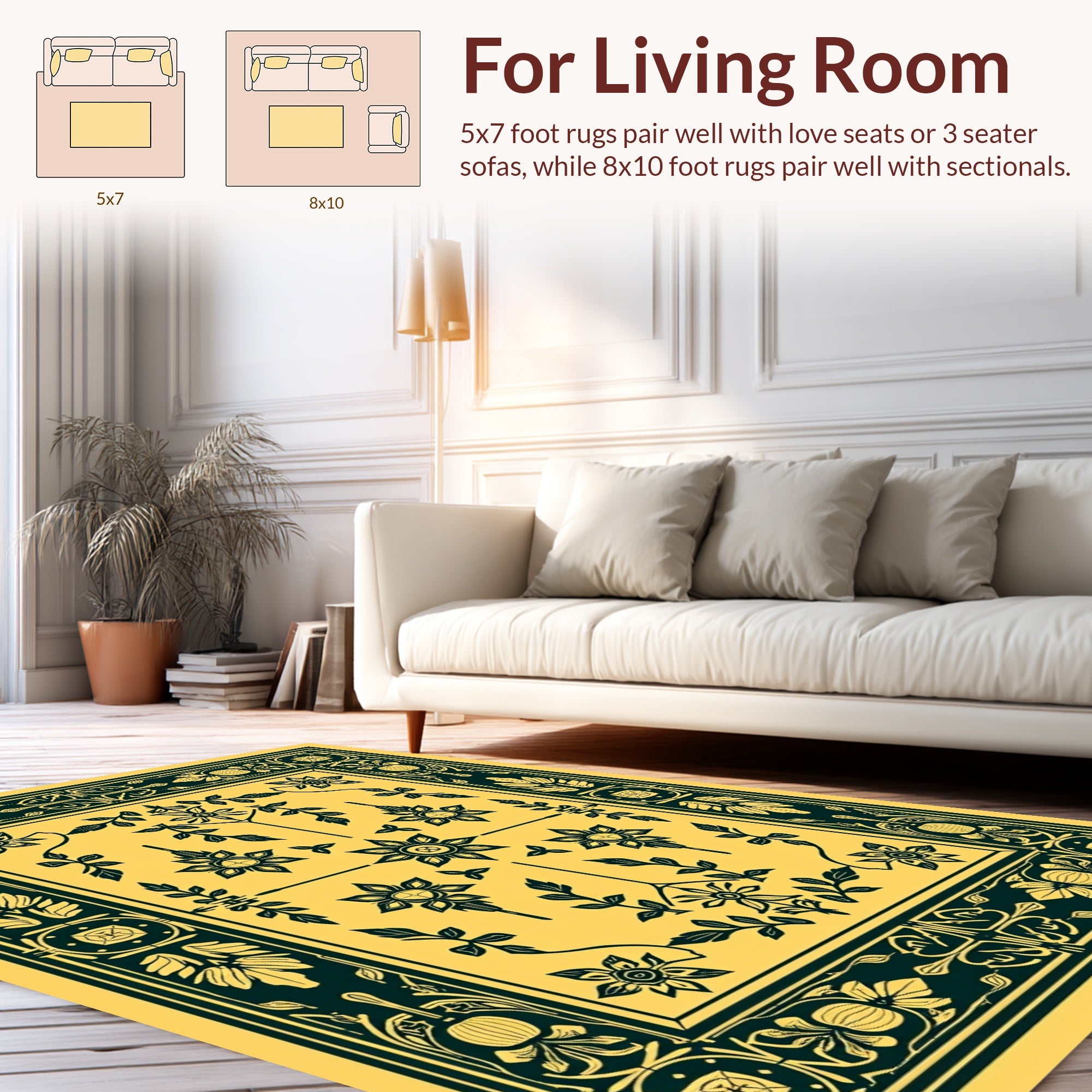 Emerald Botanical Garden Floral Rug