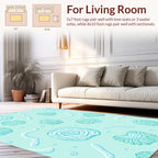 Oceanic Shell Swirl Pattern Rug
