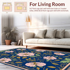 Art Nouveau Floral Scroll Pattern Rug