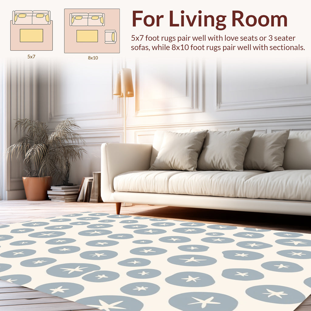 Simple Star Within Circle Pattern Rug