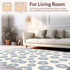Simple Star Within Circle Pattern Rug