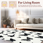 Dark Butterfly Pattern Design Rug