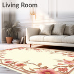 Delicate Floral Vine Pattern Rug