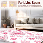 Pink Floral Mandala Pattern Design Rug