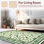 Green Vine And Floral Classic Design Rug