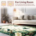 Serene Birds and Blossoms Nature Design Rug