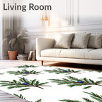 Green Juniper Berry Branch Repeats Rug