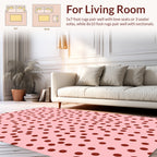 Pink Dots Pattern Rug