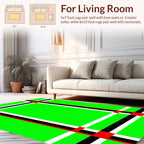 Bold Green Red Black Grid Pattern Rug