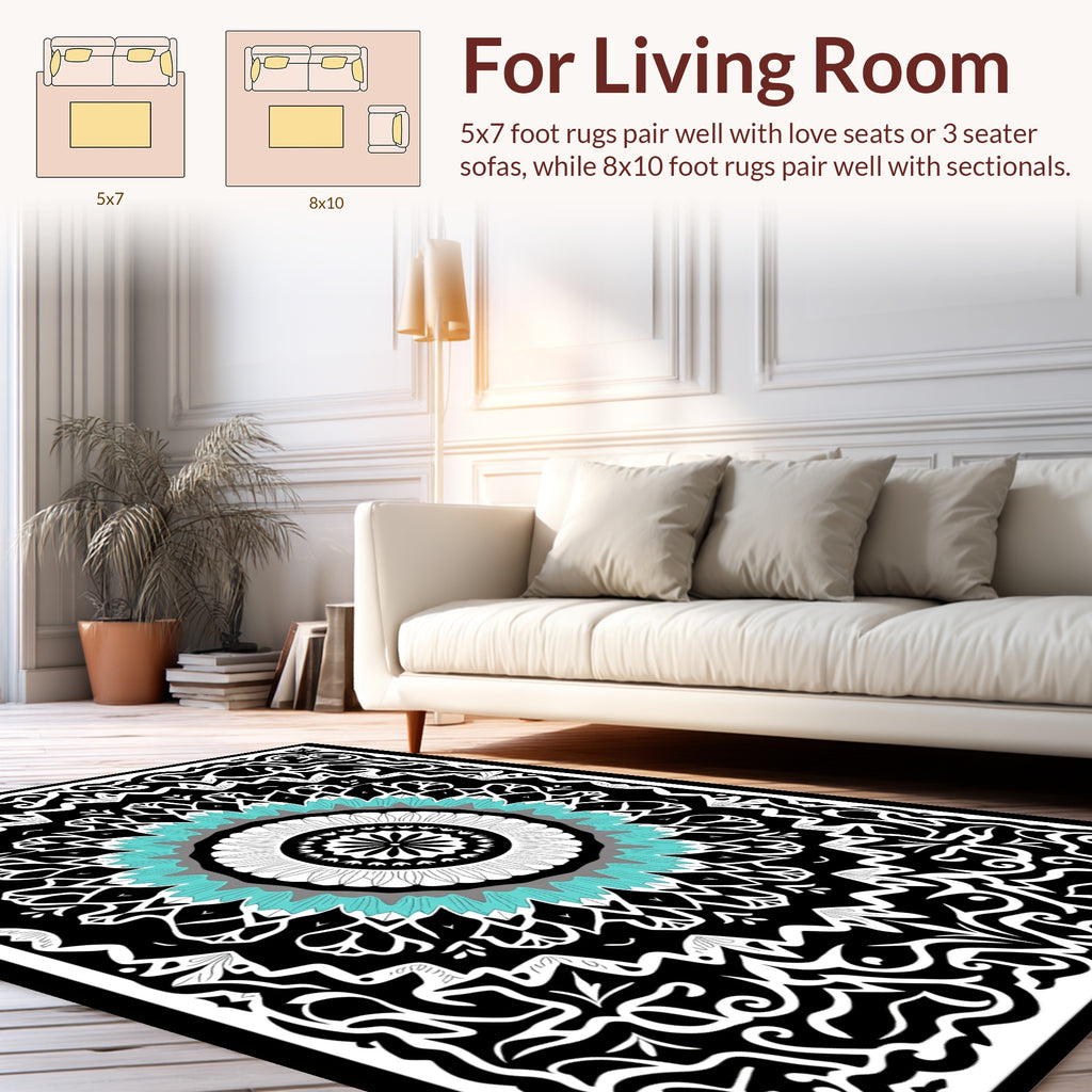 Intricate Mandala Art Design Rug
